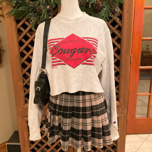 Champion Reverse Weave Crop Sweatshirt University of Houston Cougars Small